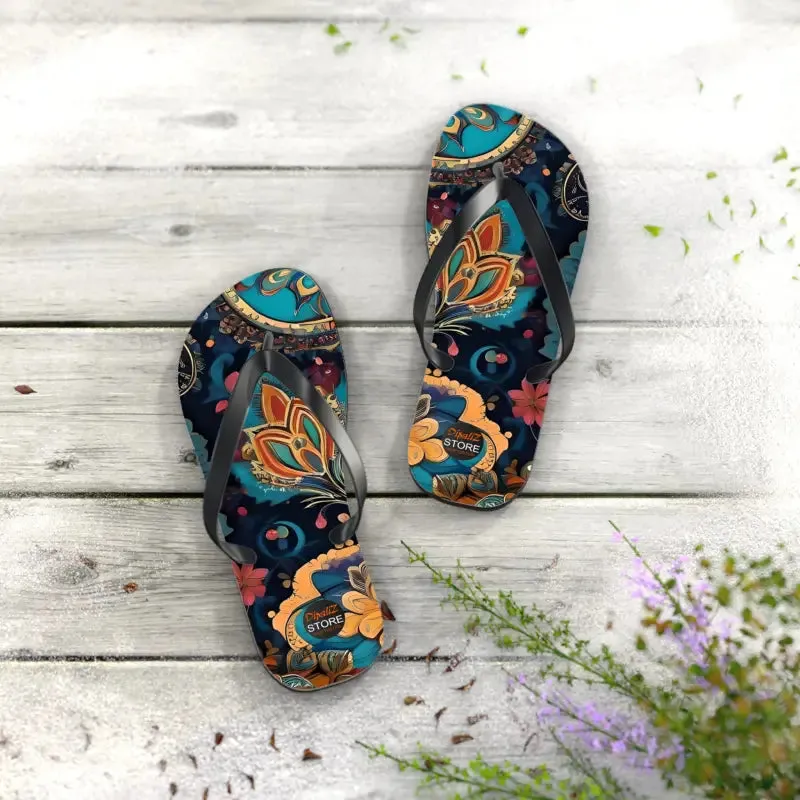Sizzle in Pink Paisley Pattern Unisex Flip Flops