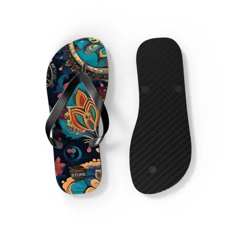 Sizzle in Pink Paisley Pattern Unisex Flip Flops