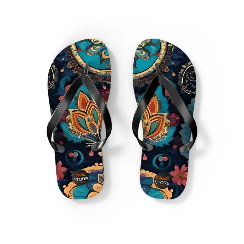 Sizzle in Pink Paisley Pattern Unisex Flip Flops