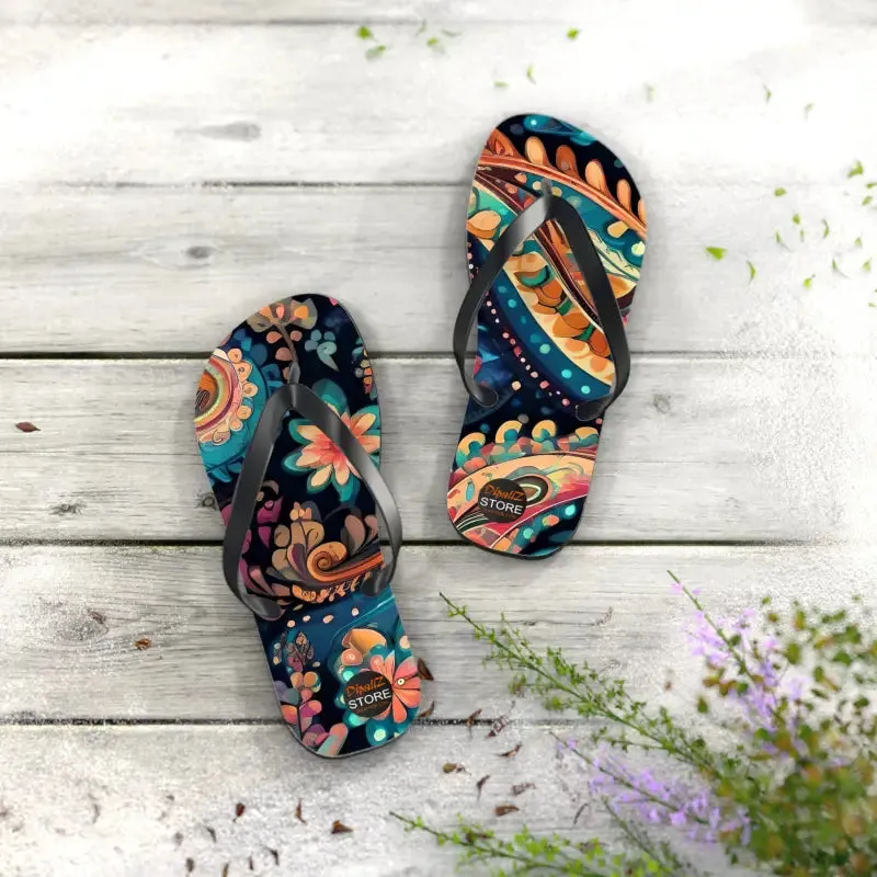 Sizzle in Pink Paisley Unisex Flip Flops