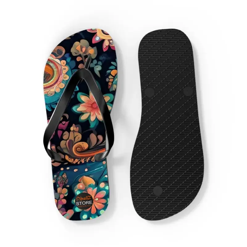 Sizzle in Pink Paisley Unisex Flip Flops