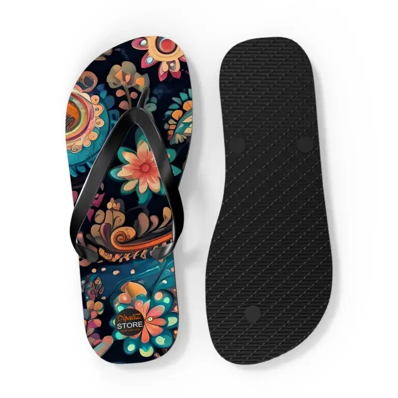 Sizzle in Pink Paisley Unisex Flip Flops