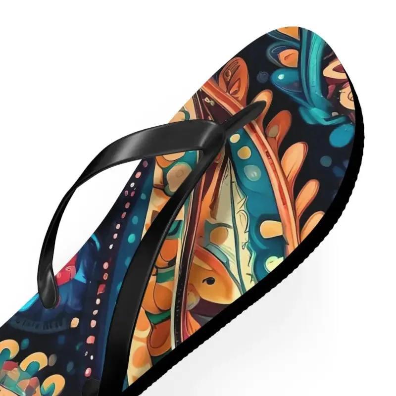 Sizzle in Pink Paisley Unisex Flip Flops