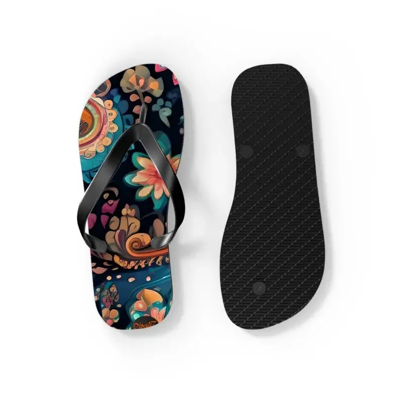 Sizzle in Pink Paisley Unisex Flip Flops