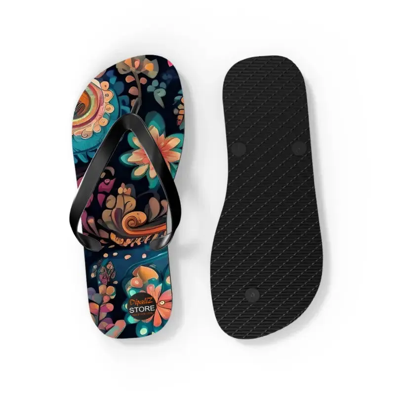 Sizzle in Pink Paisley Unisex Flip Flops
