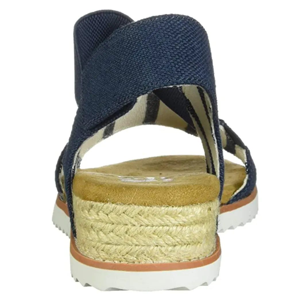 Skechers - Women's Desert Kiss - Navy- Poppy Bloom Sling Back Sandals