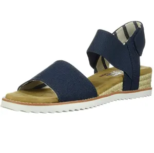 Skechers - Women's Desert Kiss - Navy- Poppy Bloom Sling Back Sandals