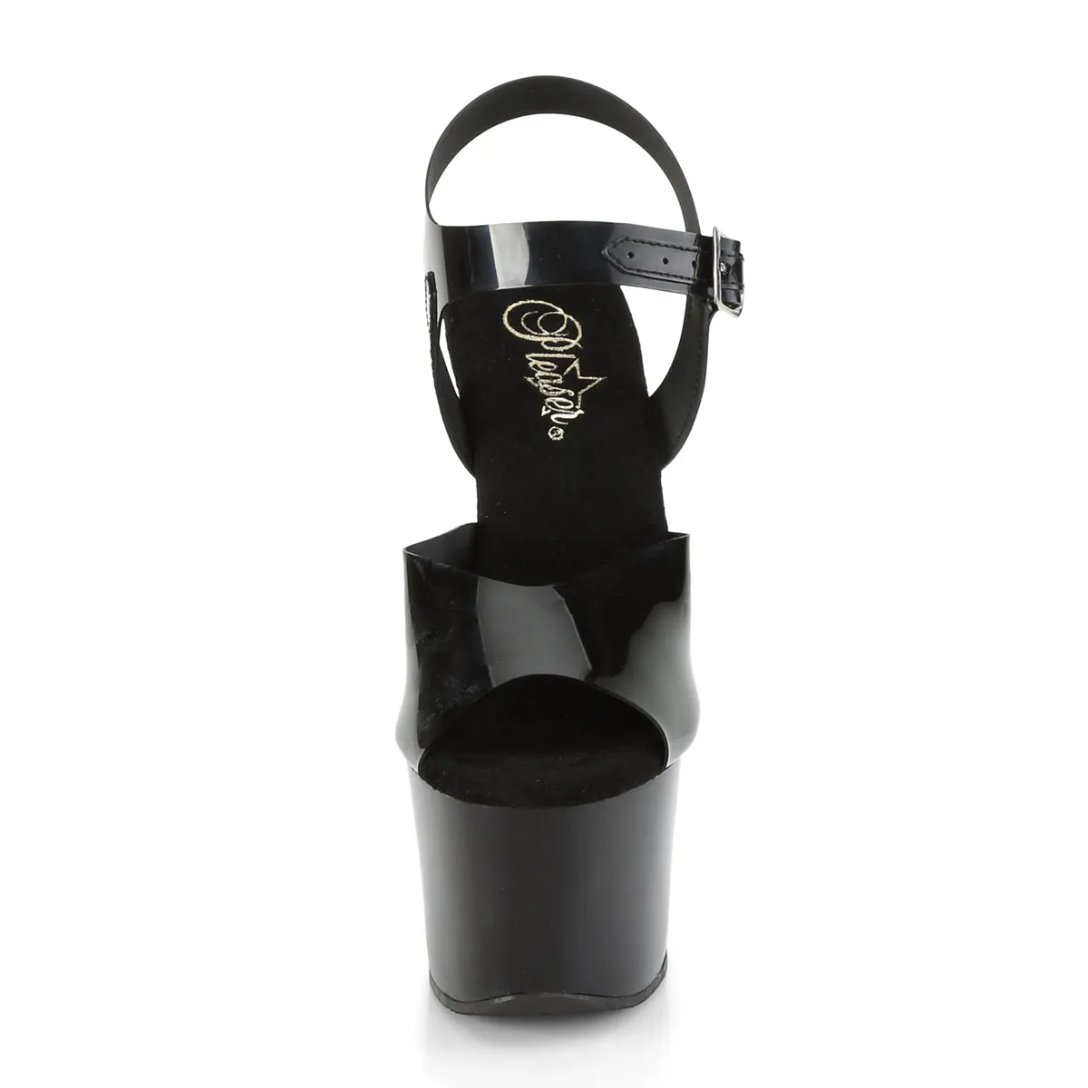 SKY-308N Pleaser Black (Jelly-Like) TPU Sexy Platform Shoes (Pole Dancing Heels)