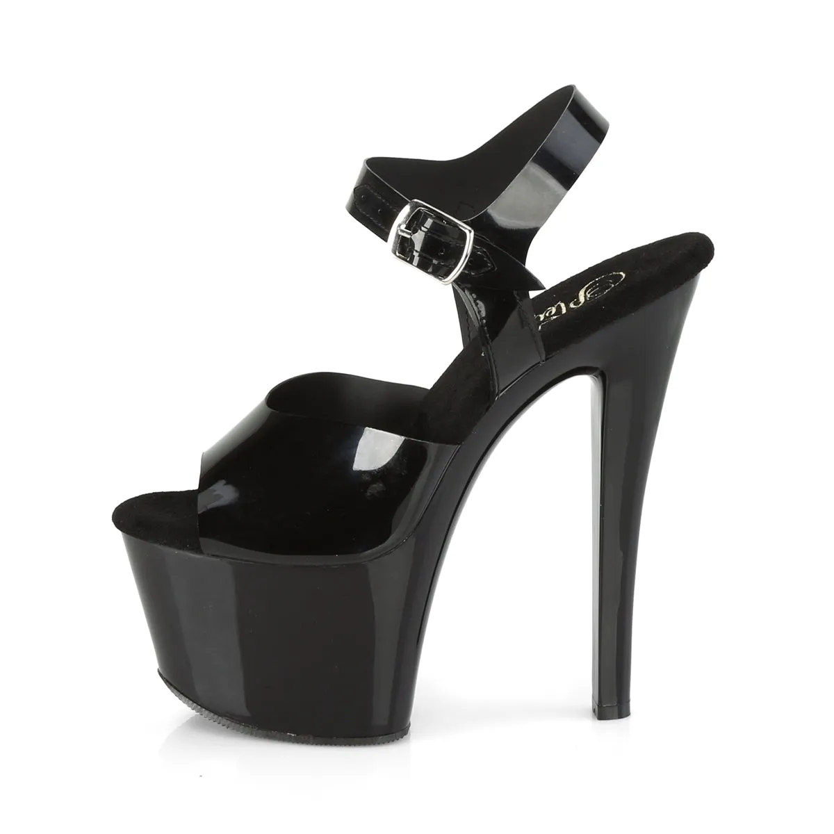 SKY-308N Pleaser Black (Jelly-Like) TPU Sexy Platform Shoes (Pole Dancing Heels)