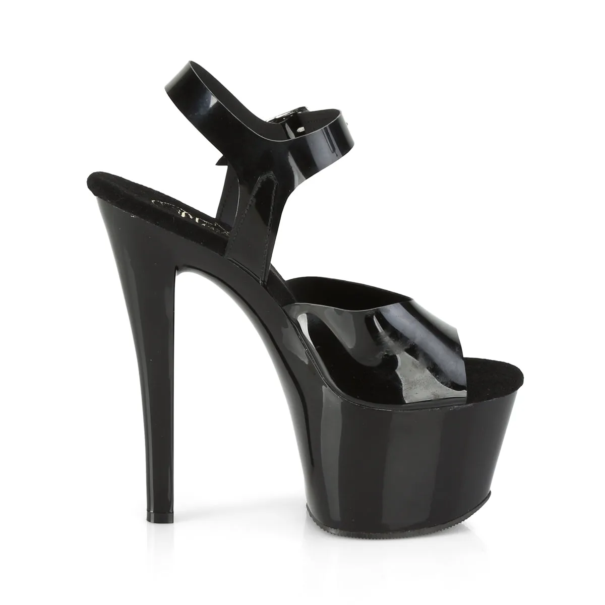 SKY-308N Pleaser Black (Jelly-Like) TPU Sexy Platform Shoes (Pole Dancing Heels)