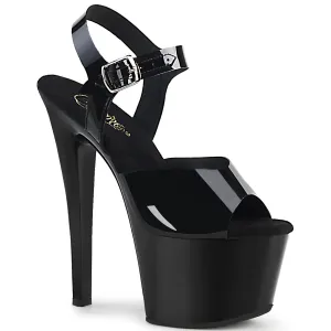 SKY-308N Pleaser Black (Jelly-Like) TPU Sexy Platform Shoes (Pole Dancing Heels)