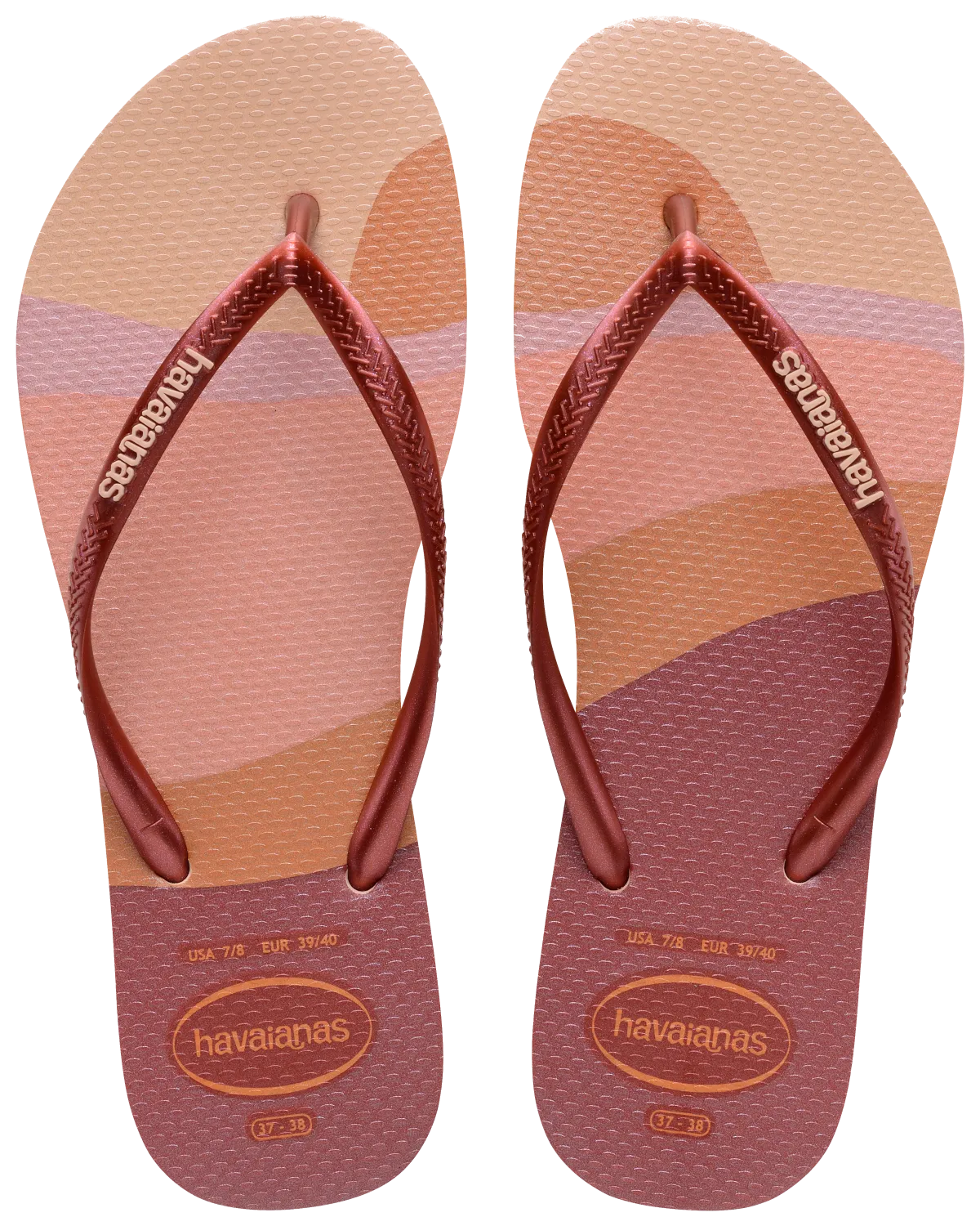 Slim Palette Glow Flip Flops in Ballet Rose