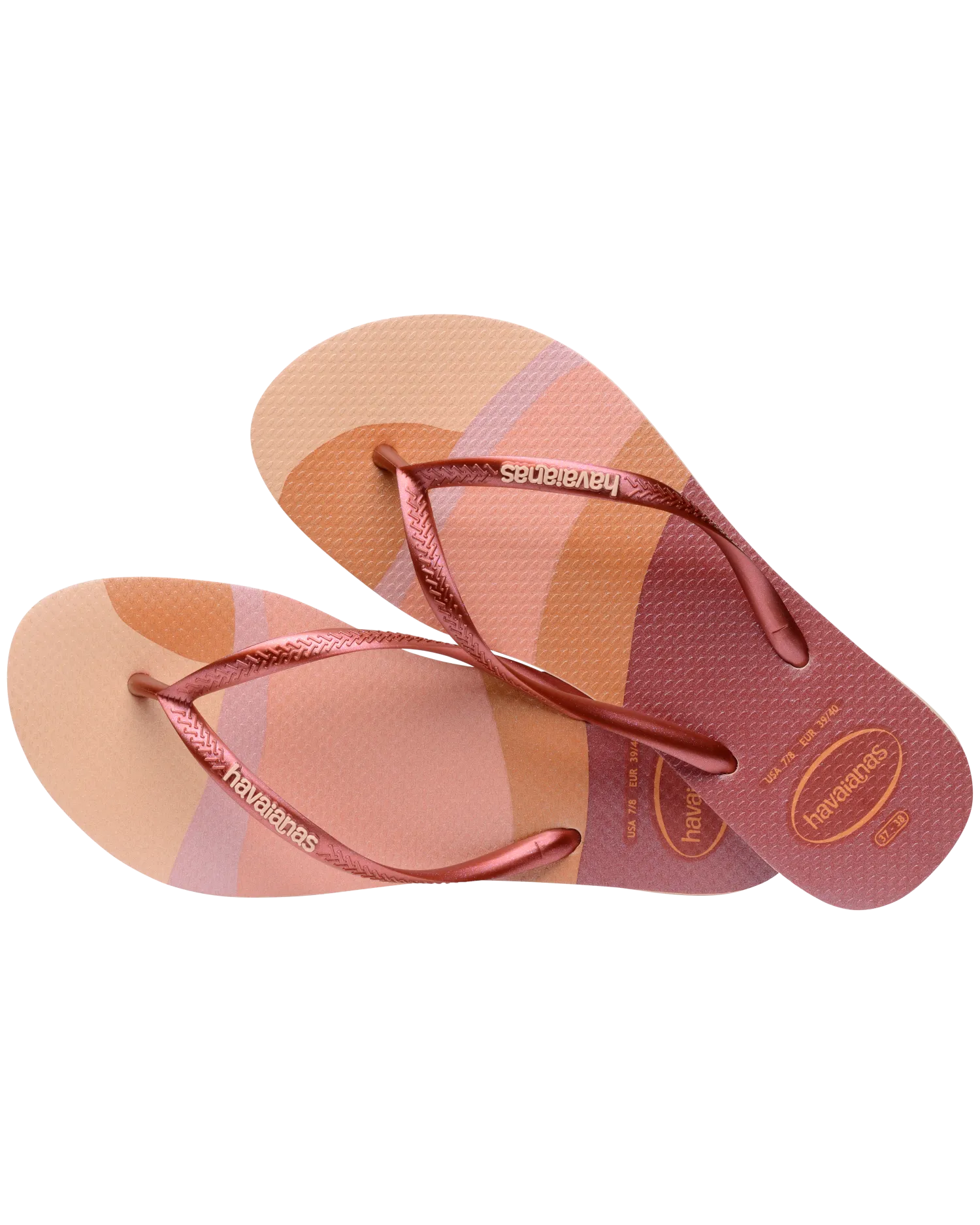 Slim Palette Glow Flip Flops in Ballet Rose