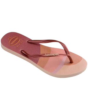 Slim Palette Glow Flip Flops in Ballet Rose