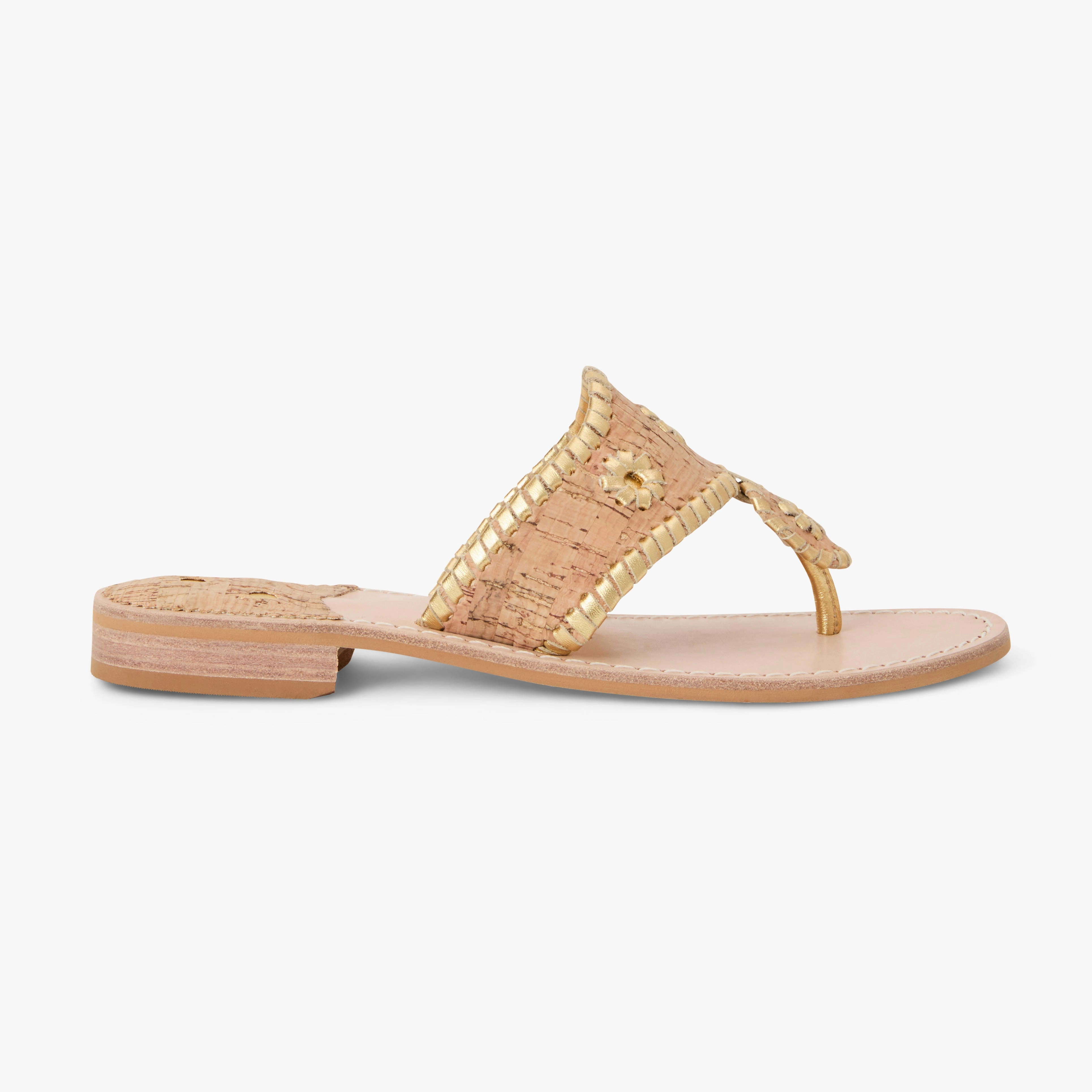 Jacks Wide Width Leather Flat Sandal Comfortable fit