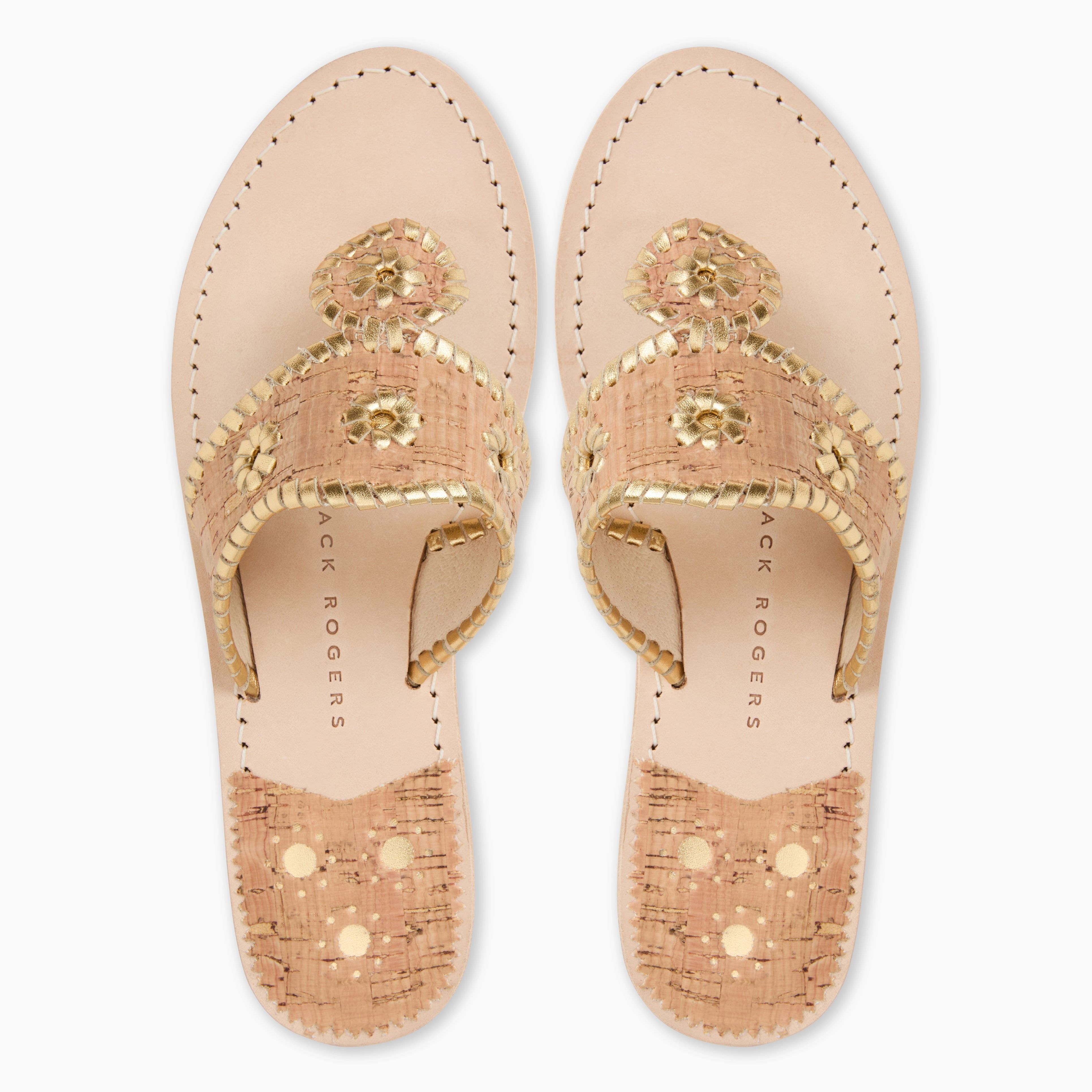 Jacks Wide Width Leather Flat Sandal Breathable Flip-flops Summer Flip-flops