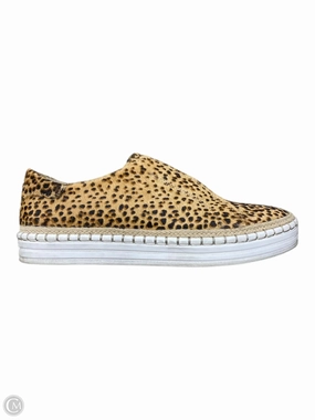 Perforated Tongue Design Shoes Sneakers By J Slides In Animal Print, Size: 7