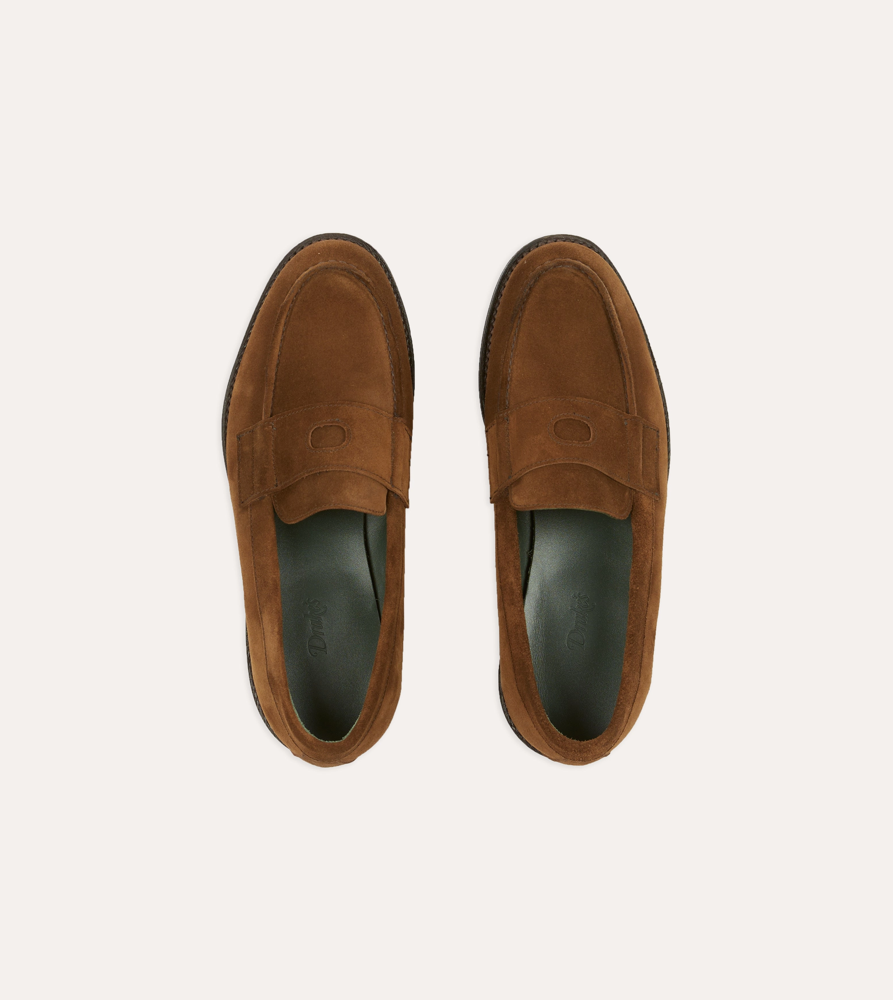 Everyday Comfort Footwear Safe Path Lane Snuff Suede Charles Goodyear Welted Penny Loafer