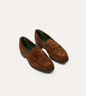 Step Firmly Street Food Snuff Suede Charles Mk II Goodyear Welted Penny Loafer