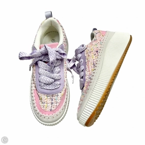 Unique grip Elasticity Shoes Sneakers By La Sheelah In Pink & Purple, Size: 7