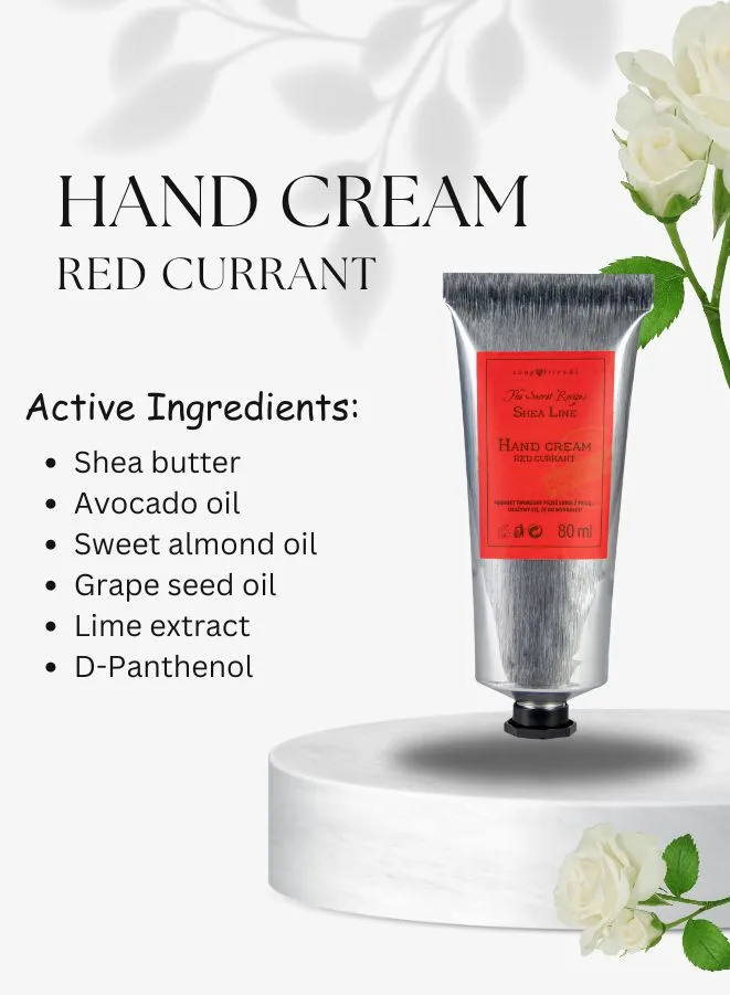 Soap&Friends Revitalizing Hand Cream 20% Shea Butter Red Currant - Skin Rejuvenation, 80 ml