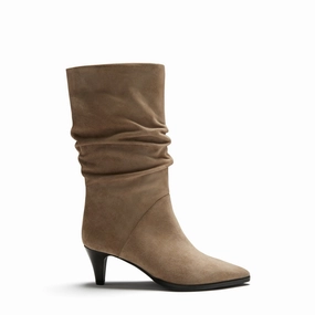Vend?me Margot taupe suede boots Memory Foam Layer modernized