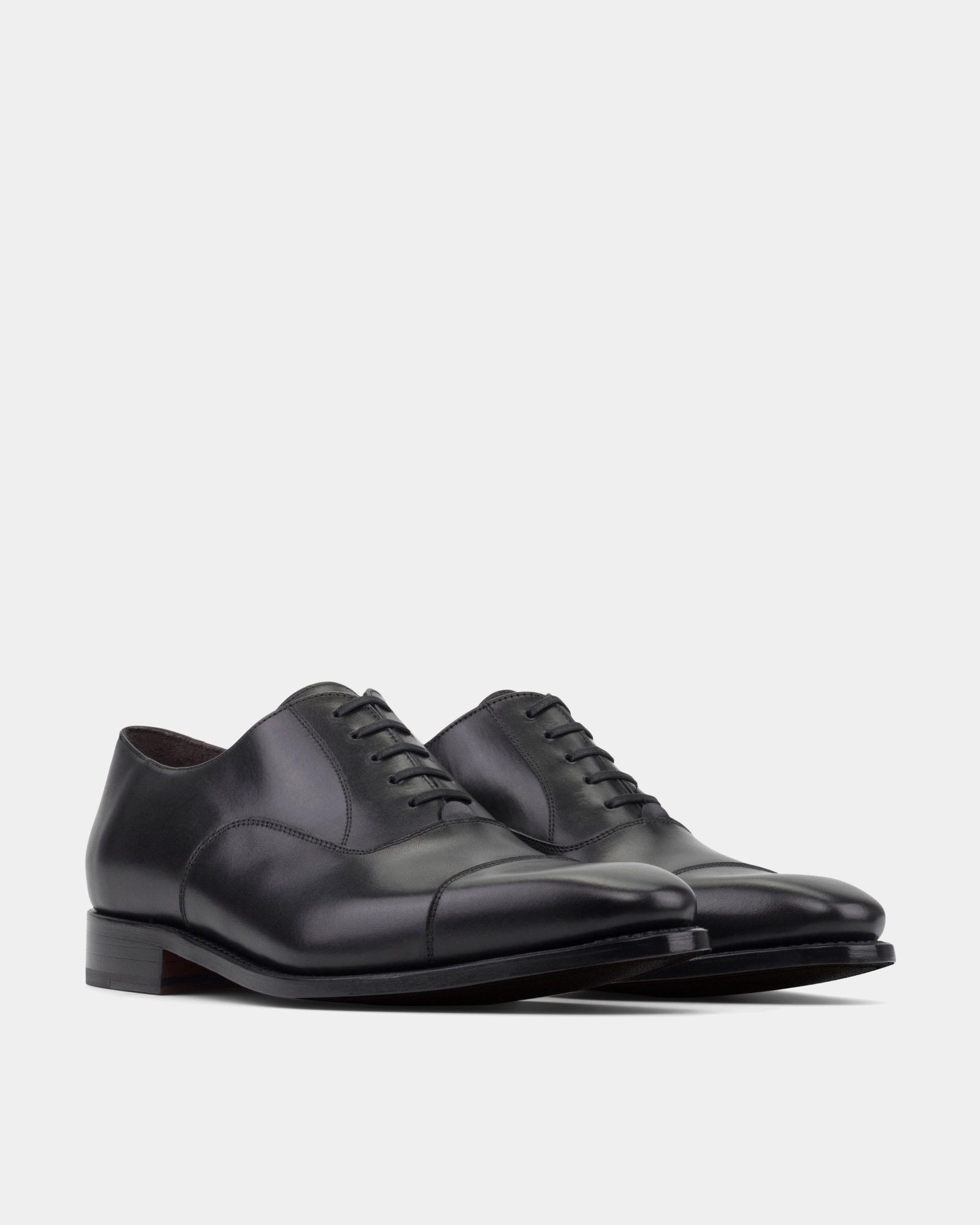 Center Stage Evening Gala Ashford Black Cap Toe Oxford  with Half-Rubber Soles - 722