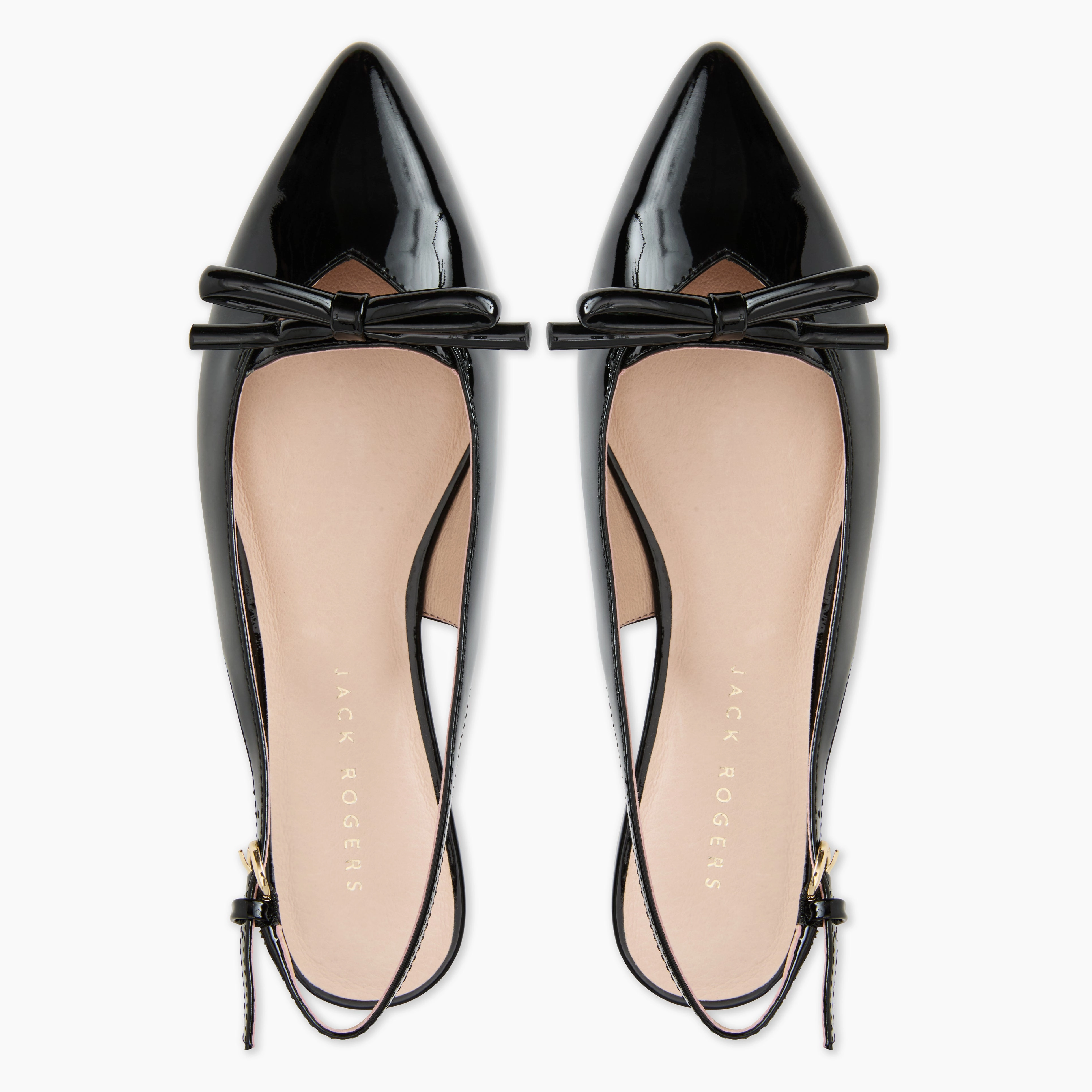 Lennox Leather Slingback Flat Flower Walk Reinforced Seams