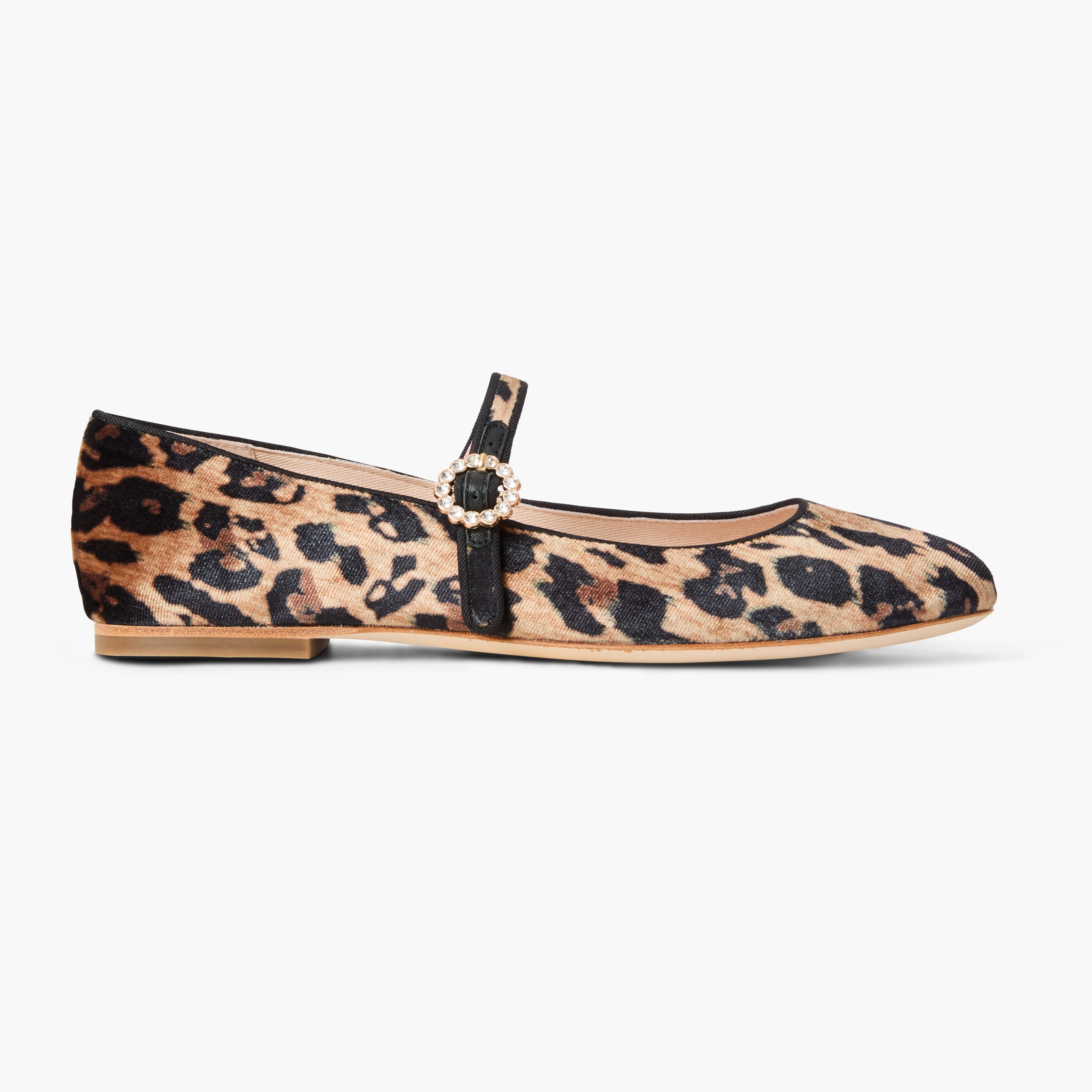 Mizzy Fabric Mary Jane Flat Easy Fit Flats Zip Closure