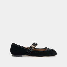 Cozy Fit Minimal Design GIBSEN BALLET FLATS NERO VELVET