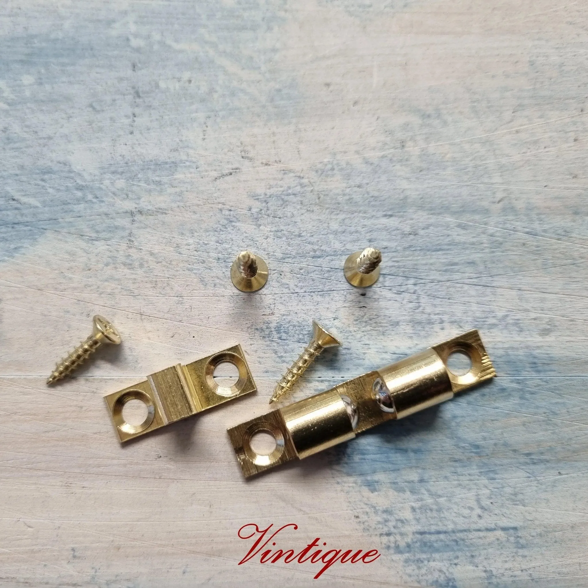 Solid brass Cupboard Double Ball Catch 43mm long