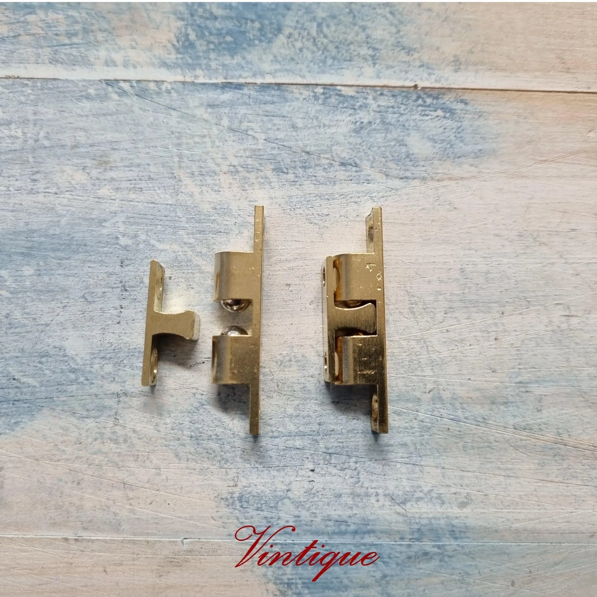 Solid brass Cupboard Double Ball Catch 43mm long