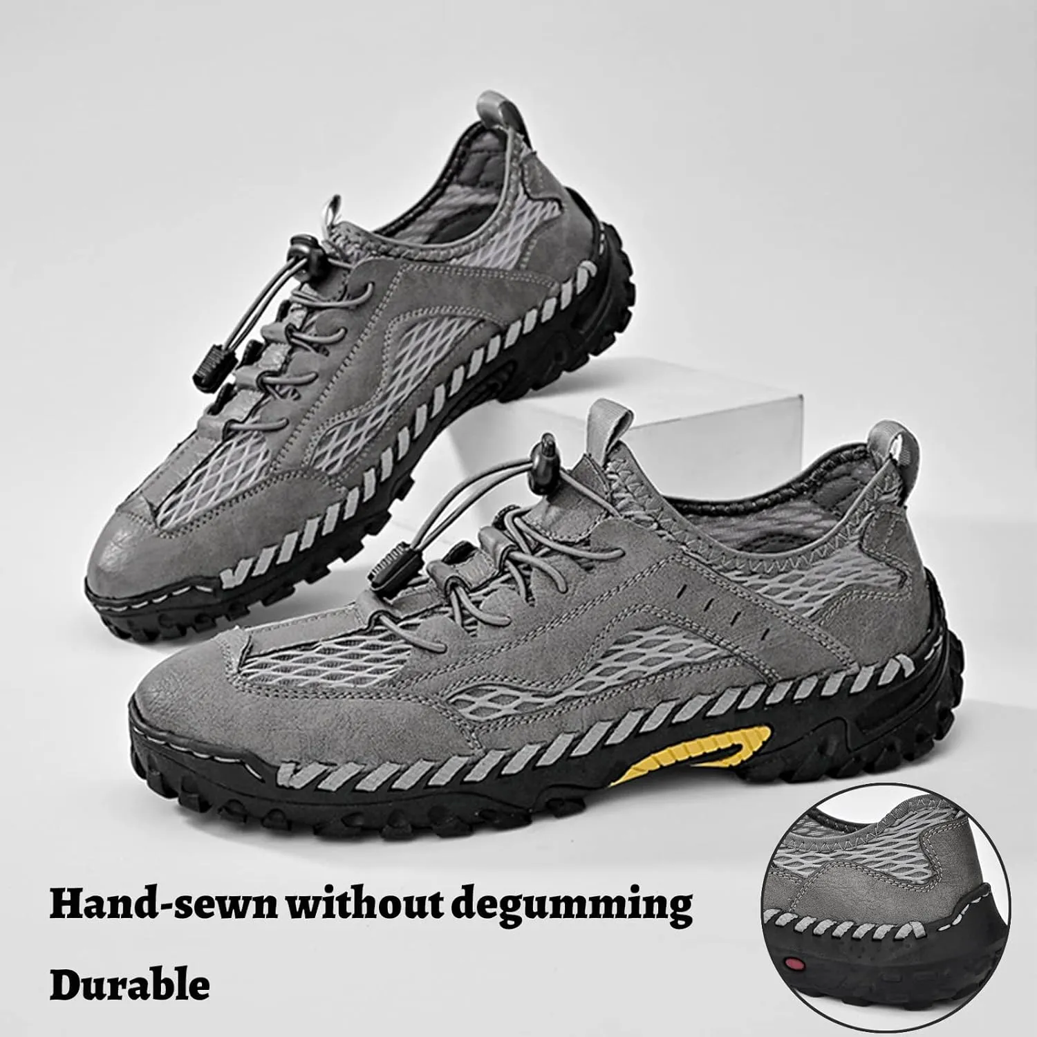 SOLPNOW Men's Quick-Drying Sports Water Shoes,Soft Breathable Lightweight Outdoor Non-Slip Sports Sandals,Suitable for Fishing Camping Hiking Hiking Sports Shoes