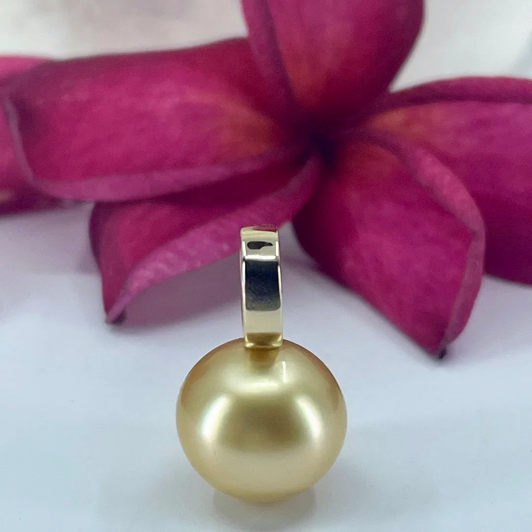 South Sea Golden Pearl 9ct Enhancer Pendant