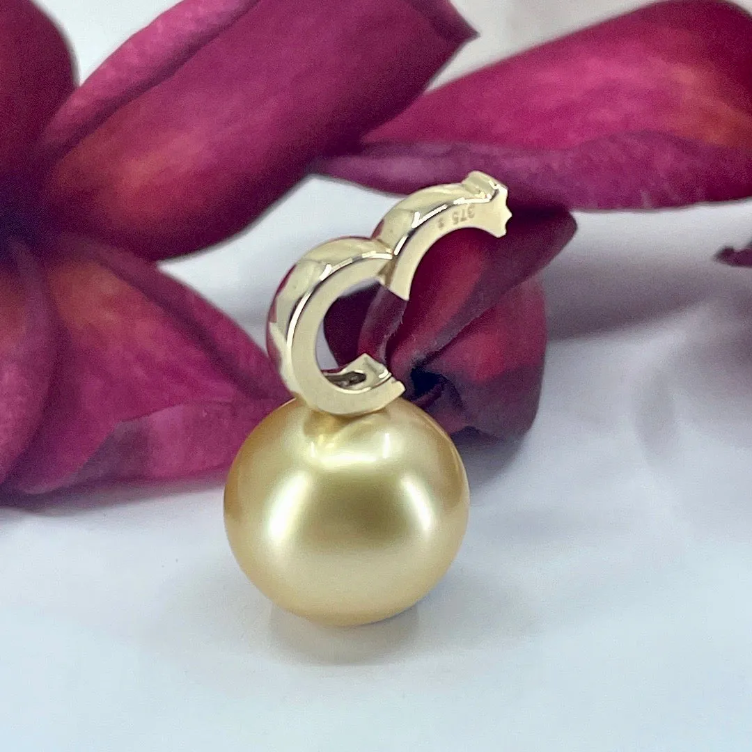 South Sea Golden Pearl 9ct Enhancer Pendant