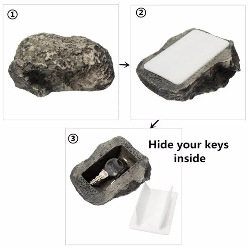 Spare Garden Key Box Rock Hidden Hide In Stone
