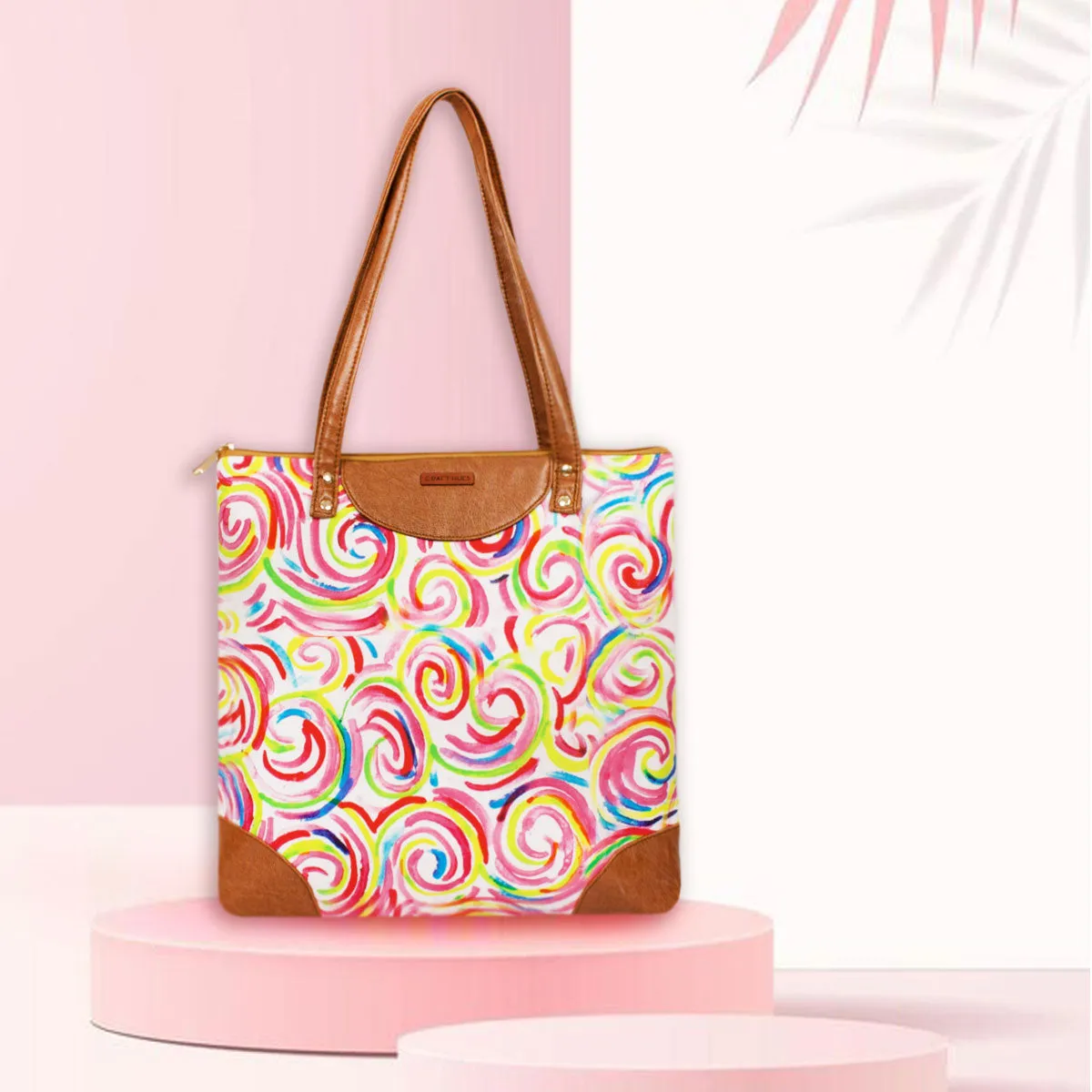 Spiral Printed Tote Bag