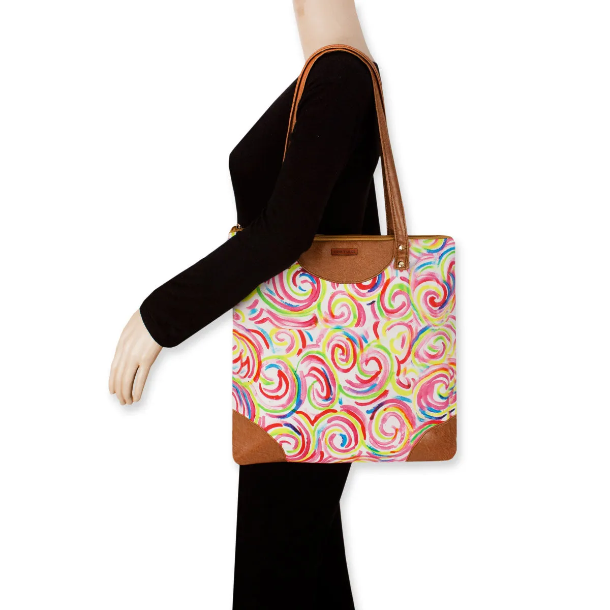 Spiral Printed Tote Bag
