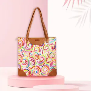 Spiral Printed Tote Bag