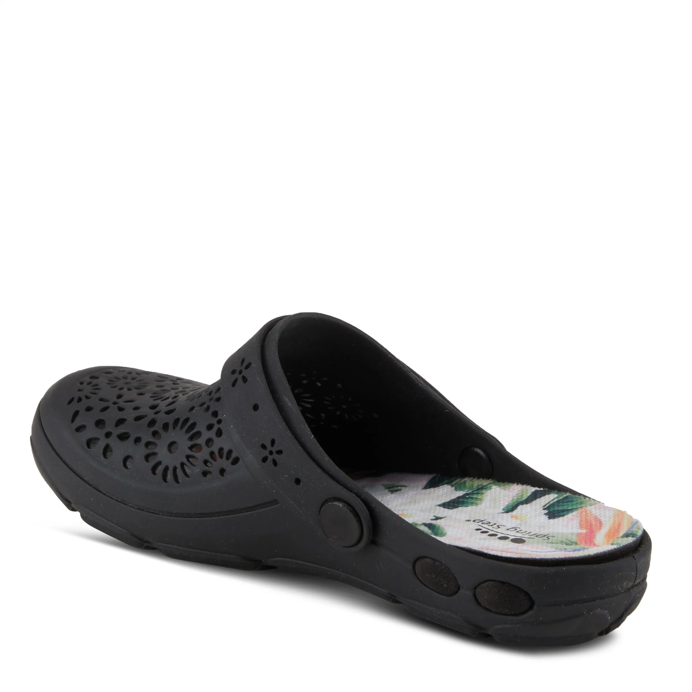 Spring Step Shoes Contigo Clogs Women's Perforated Tpr Slip On