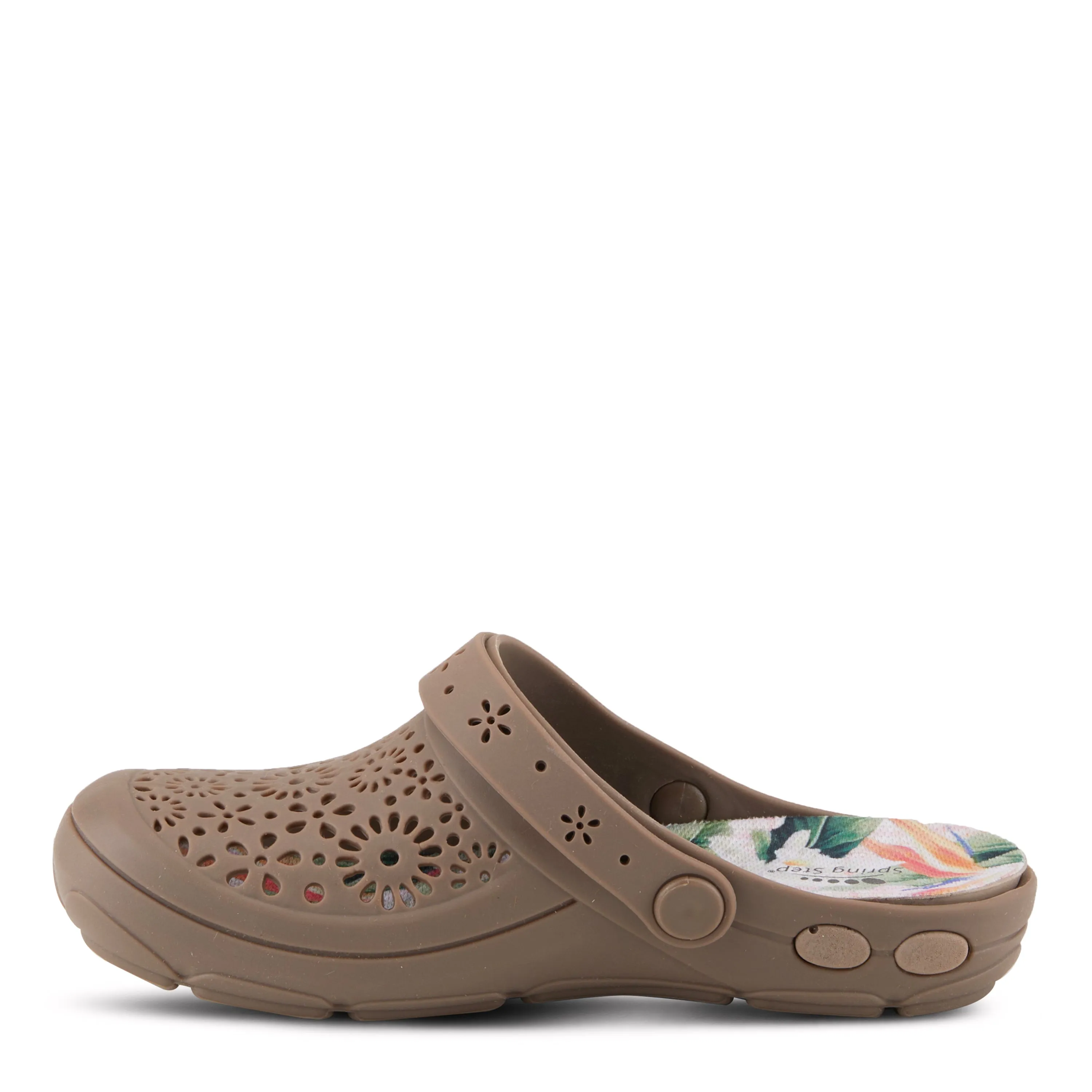 Spring Step Shoes Contigo Clogs Women's Perforated Tpr Slip On