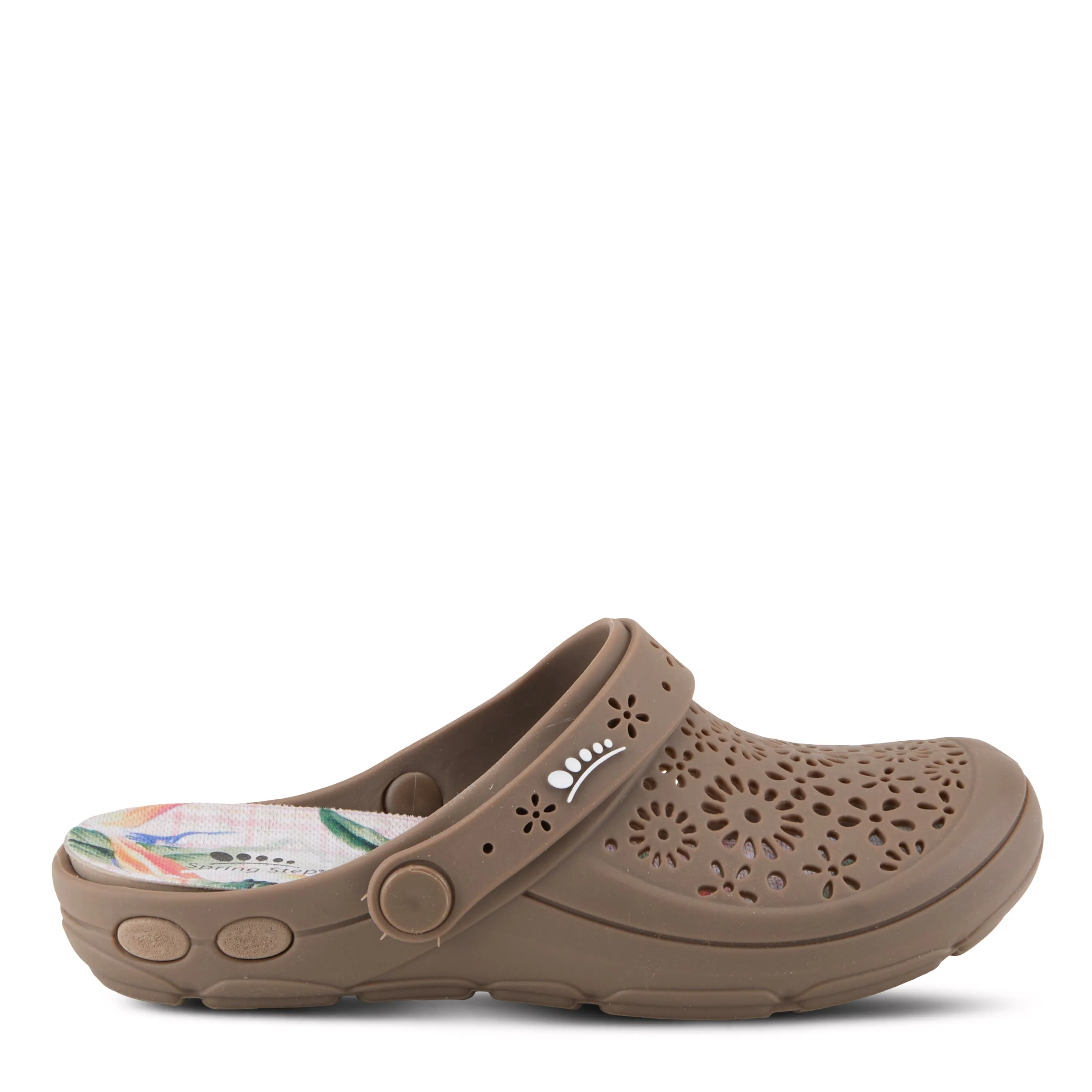 Spring Step Shoes Contigo Clogs Women's Perforated Tpr Slip On