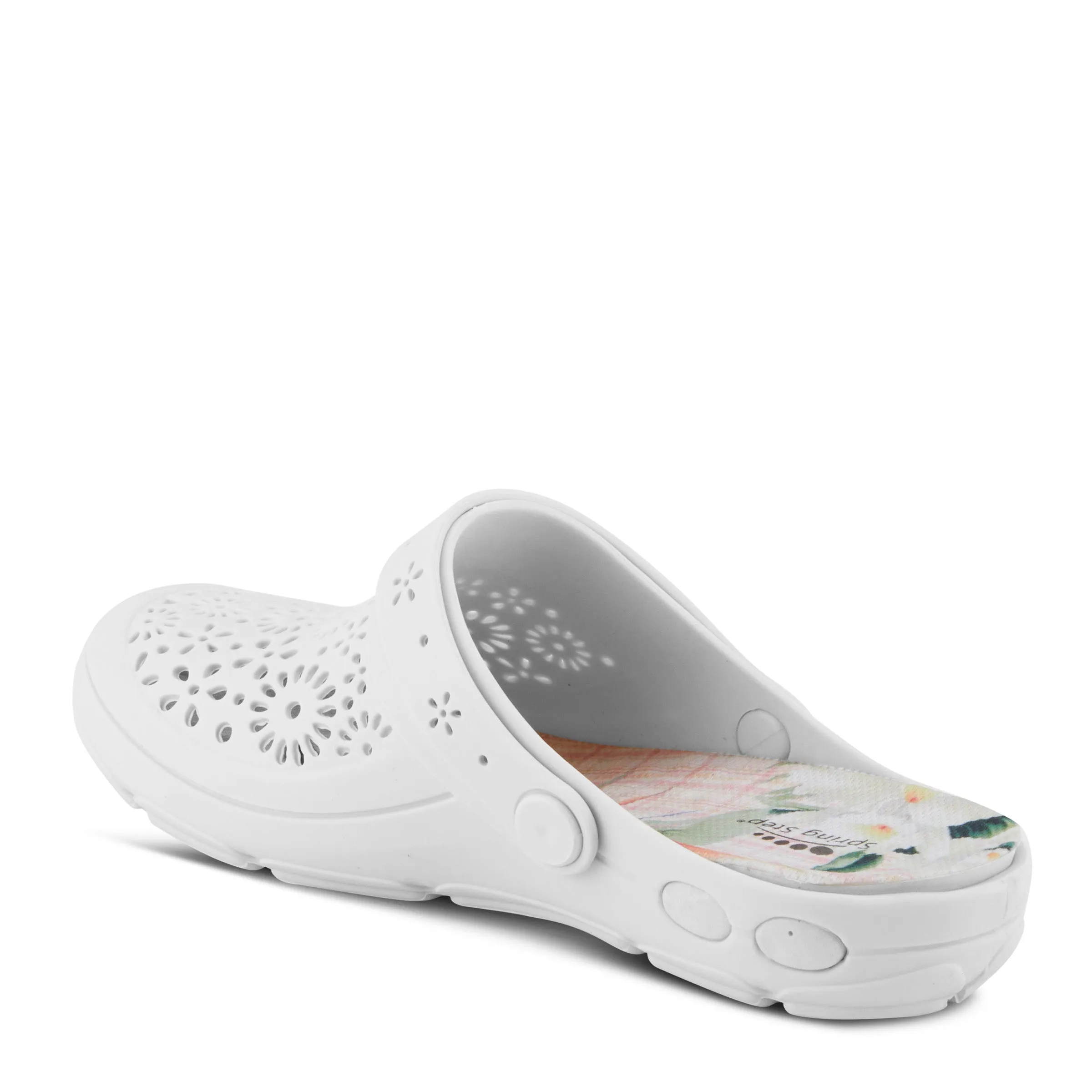 Spring Step Shoes Contigo Clogs Women's Perforated Tpr Slip On