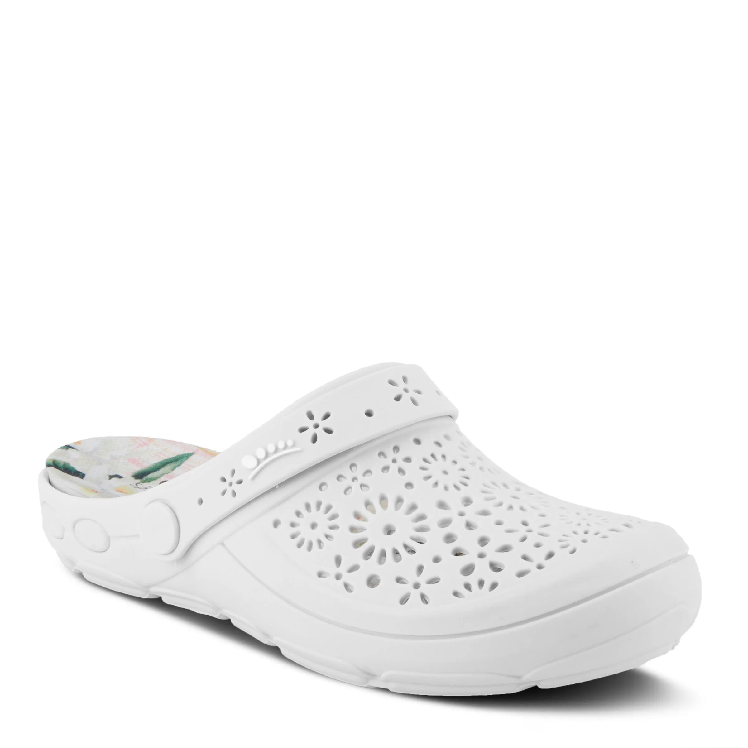 Spring Step Shoes Contigo Clogs Women's Perforated Tpr Slip On