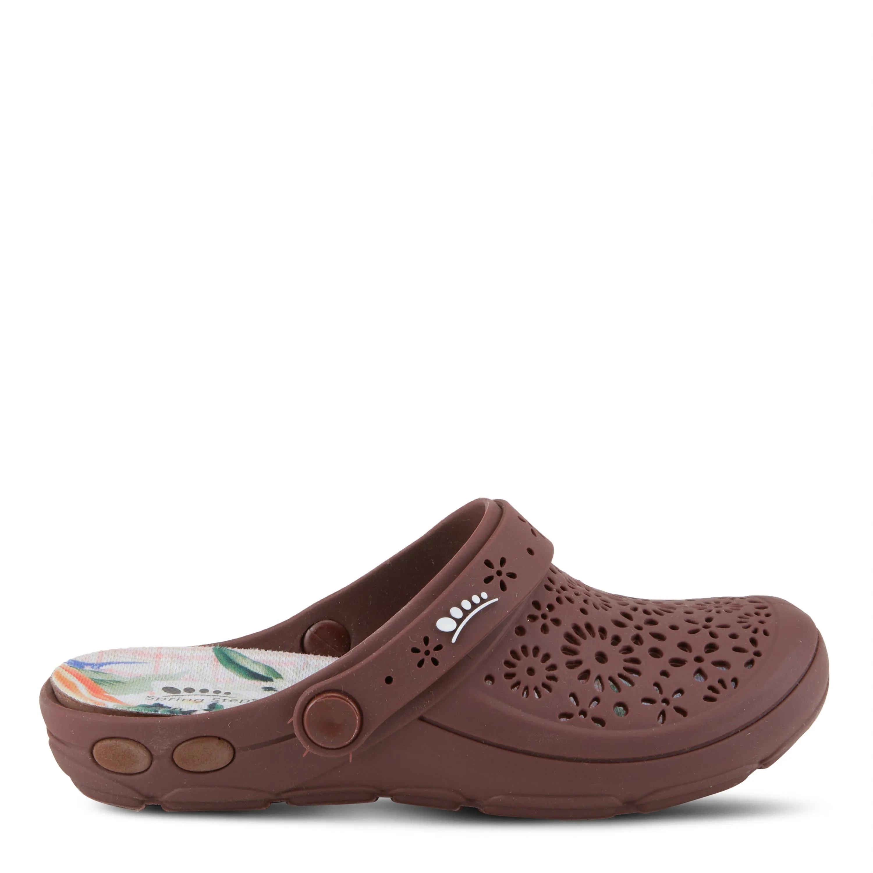 Spring Step Shoes Contigo Clogs Women's Perforated Tpr Slip On
