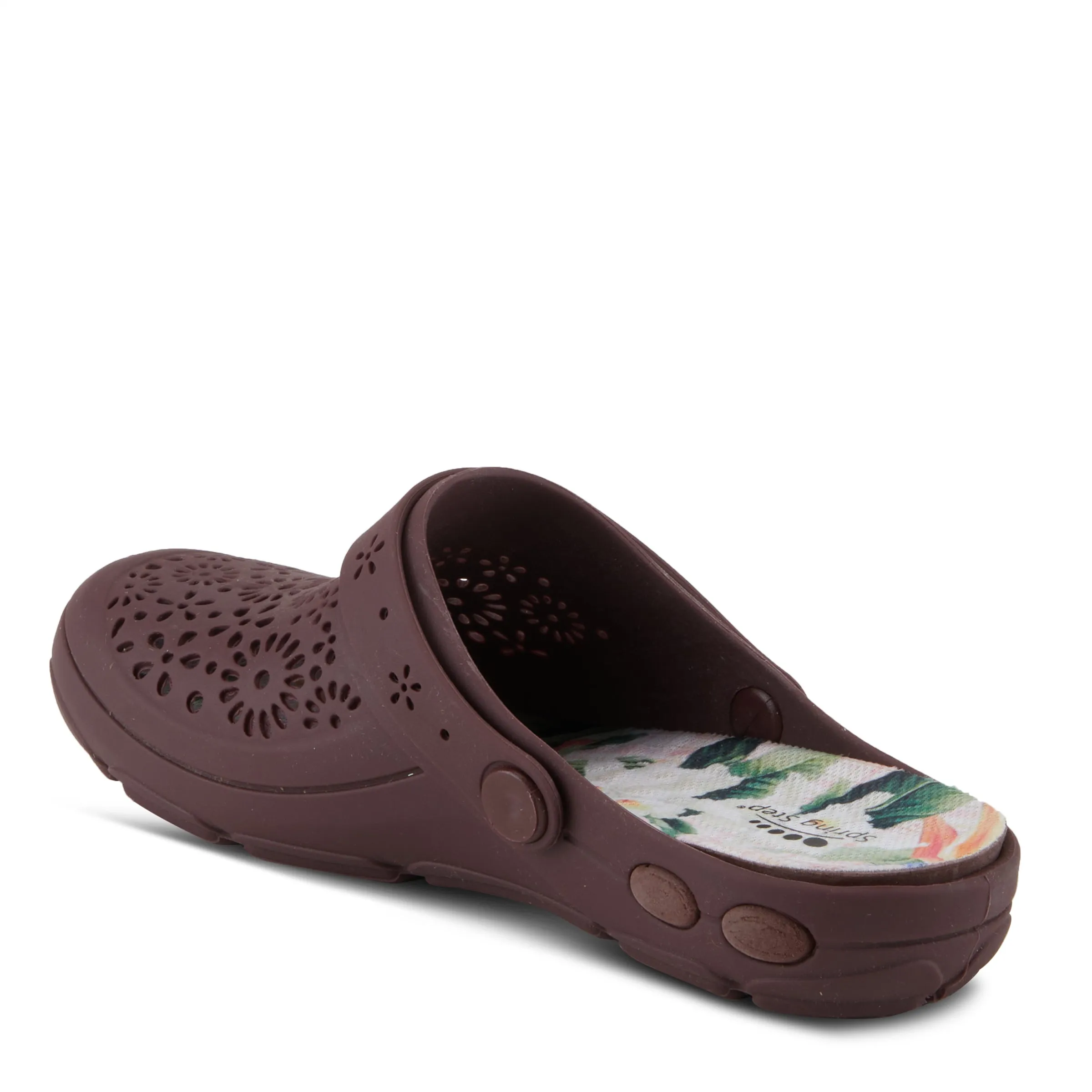 Spring Step Shoes Contigo Clogs Women's Perforated Tpr Slip On