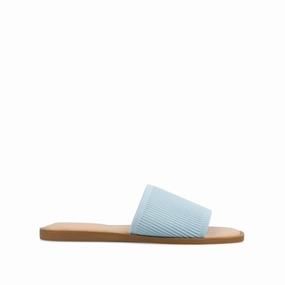 Light Style PRISILLA SLIDE SANDALS IN KNIT FABRIC IN WIDE
