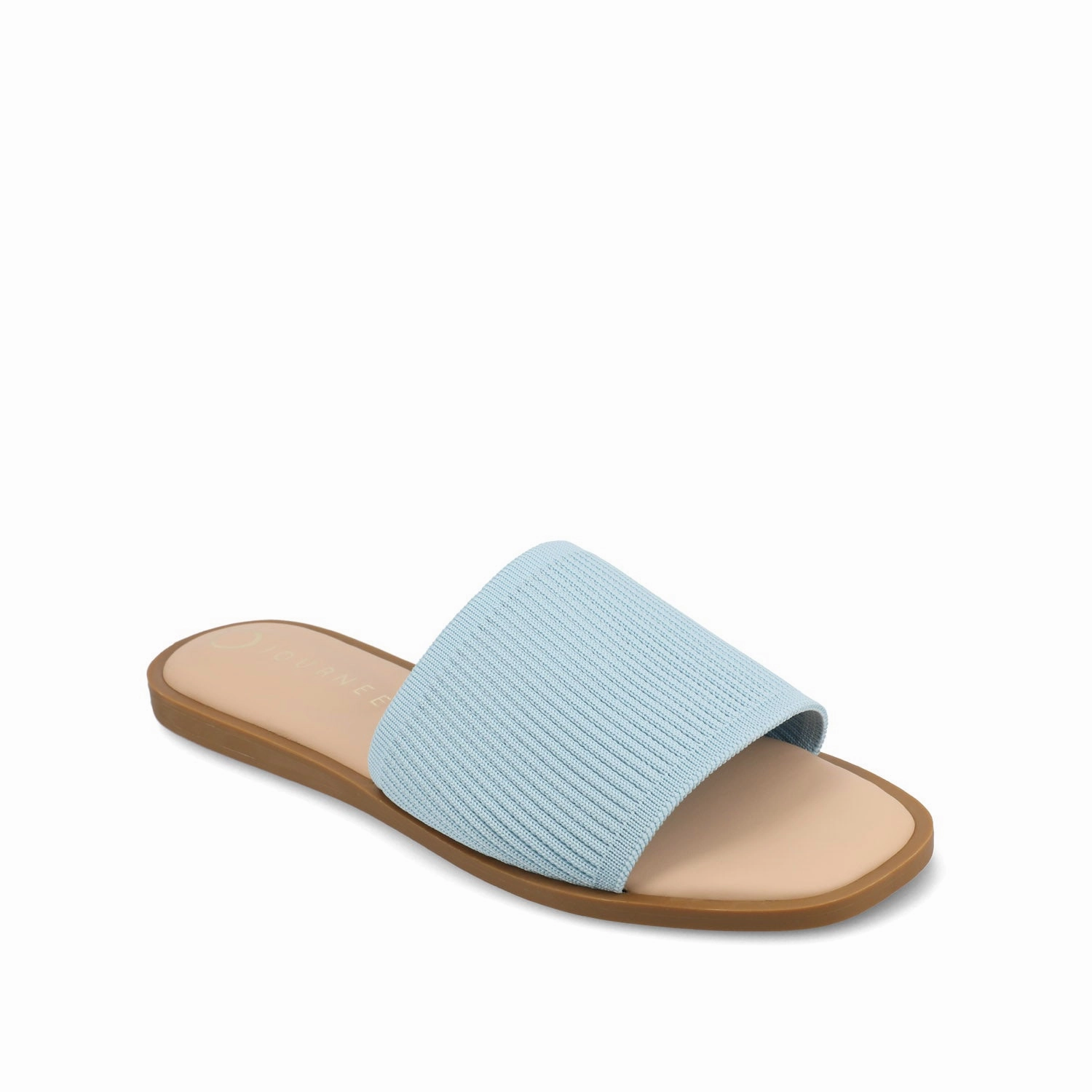 PRISILLA SLIDE SANDALS IN KNIT FABRIC IN WIDE Quick Drying Lining Vegan Leather Option