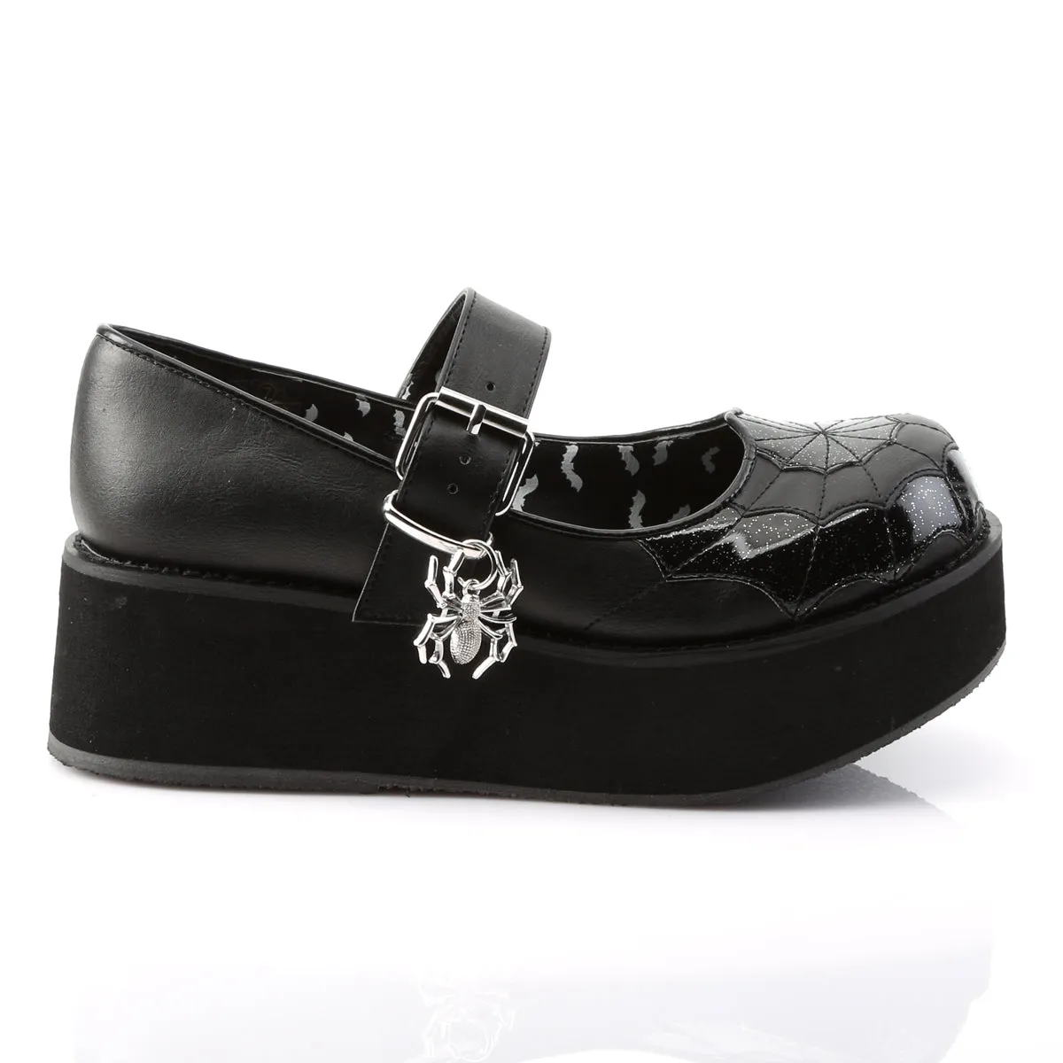 SPRITE-05 DemoniaCult Black Vegan Leather Sexy Women's Heels & Platform Shoes (Alternative Footwear)