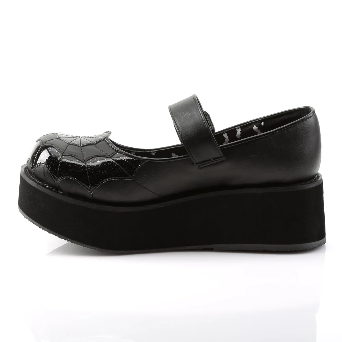 SPRITE-05 DemoniaCult Black Vegan Leather Sexy Women's Heels & Platform Shoes (Alternative Footwear)